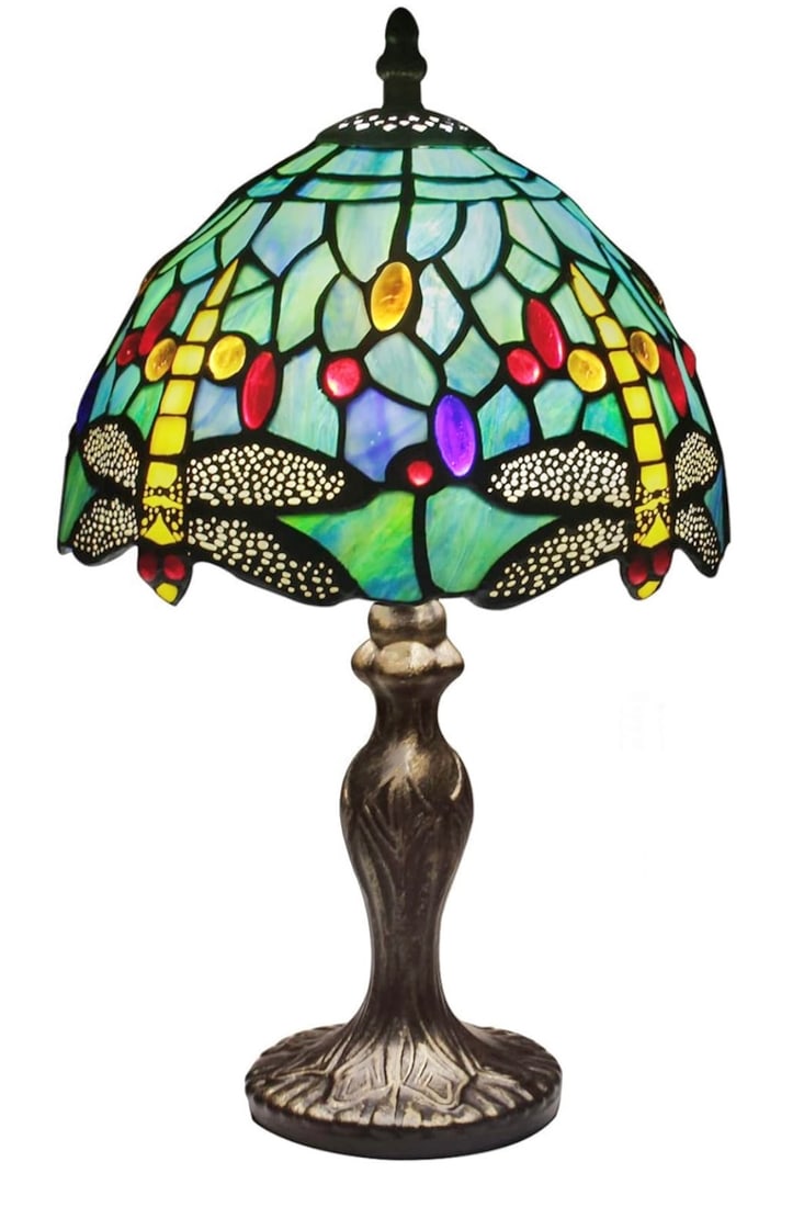 TIFFANY Stained Glass stye working end table Lamp (1 of 3)