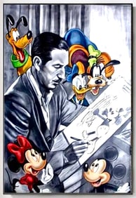 Walt Disney & Mickey Mouse & Friends Art Print on Canvas 16 x 24