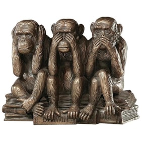 Awesome Hear No See No Speak No Evil Monkeys Statue