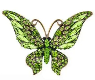 Gorgeous Studded Costume Jewelry Butterfly Brooch