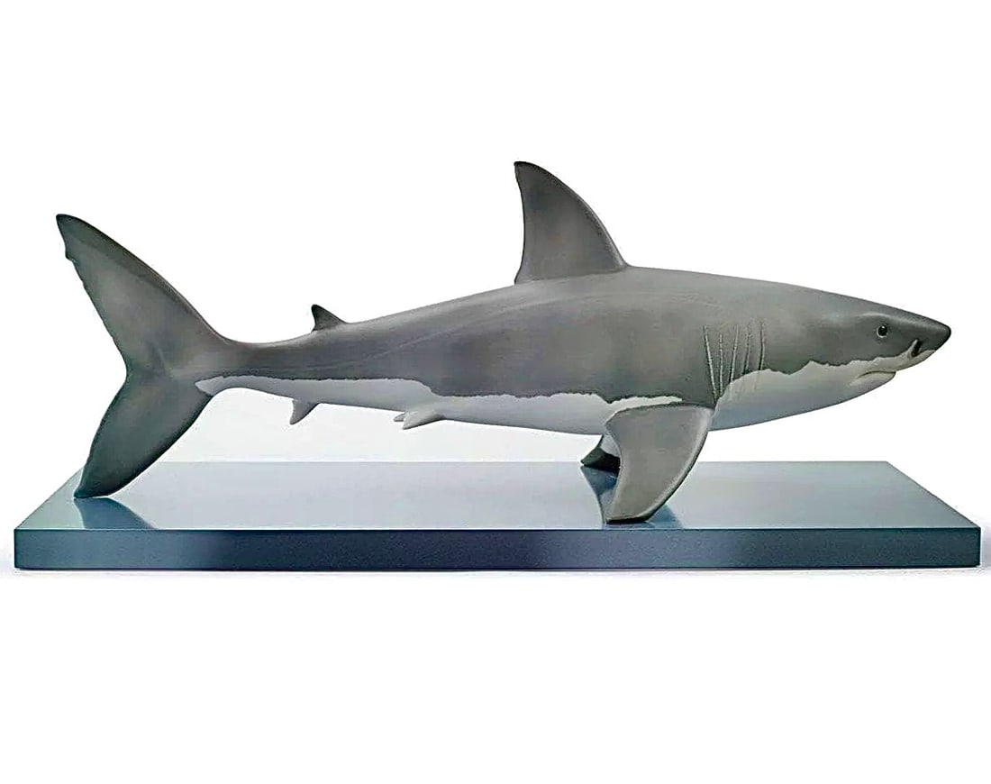 Rare LLADRO Museum 30 Inch Long Porcelain Great White Shark (1 of 3)