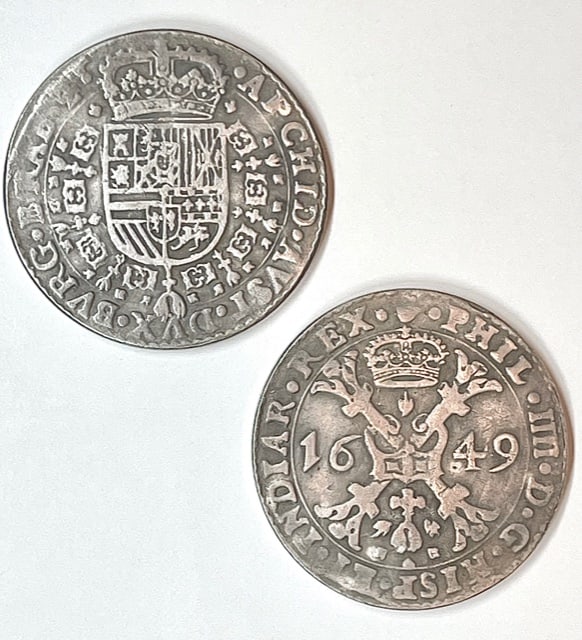 Dated 1649 Holy Roman Empire Large Silver tone Coin (1 of 1)