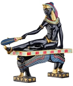 Stunning   Queen of Egypt Cleopatra Seductive Pose Statue