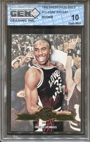 Gem 10 KOBE BRYANT 1996 Press Pass Rookie Basketball Card
