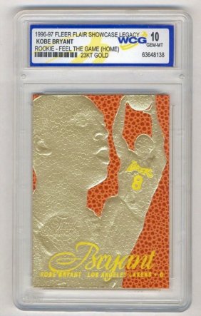 1996-97 Fleer 23k Gold Textured KOBE BRYANT Rookie Card