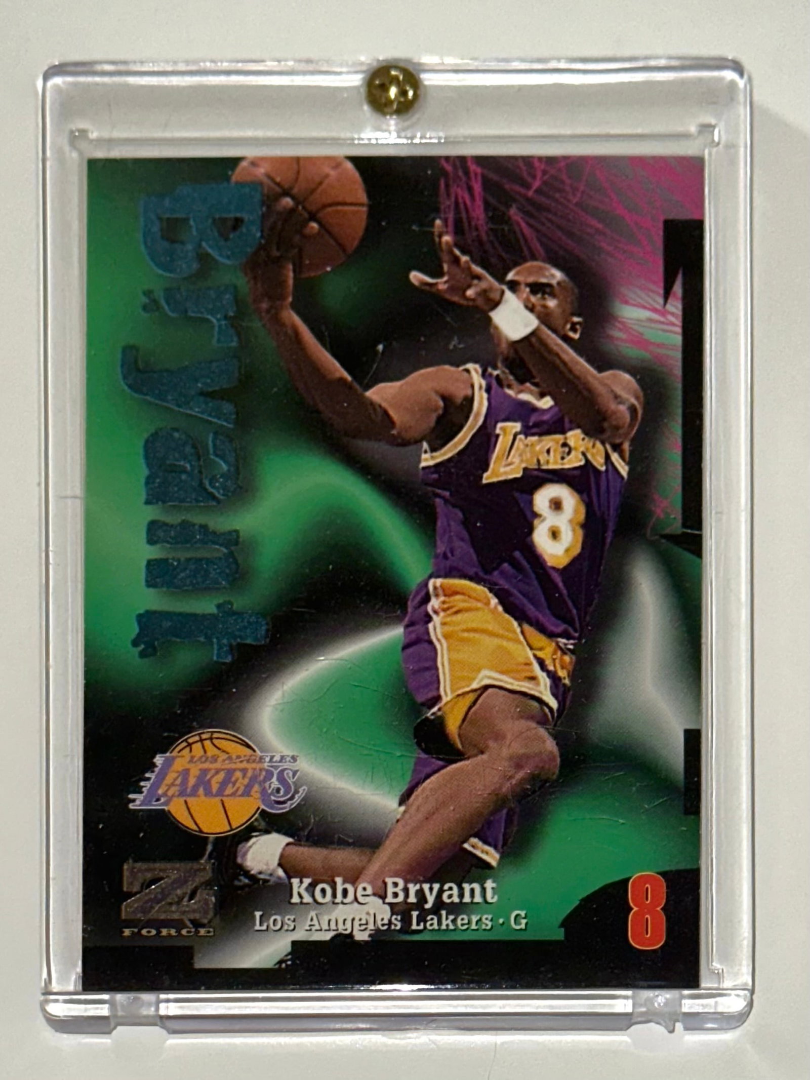 1996-97 Z-Force KOBE BRYANT Rookie Basketball Card: Beautiful Condition / Encased / Multiple Photos Posted