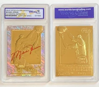 MICHAEL JORDAN Holographic Refractor Signature Card