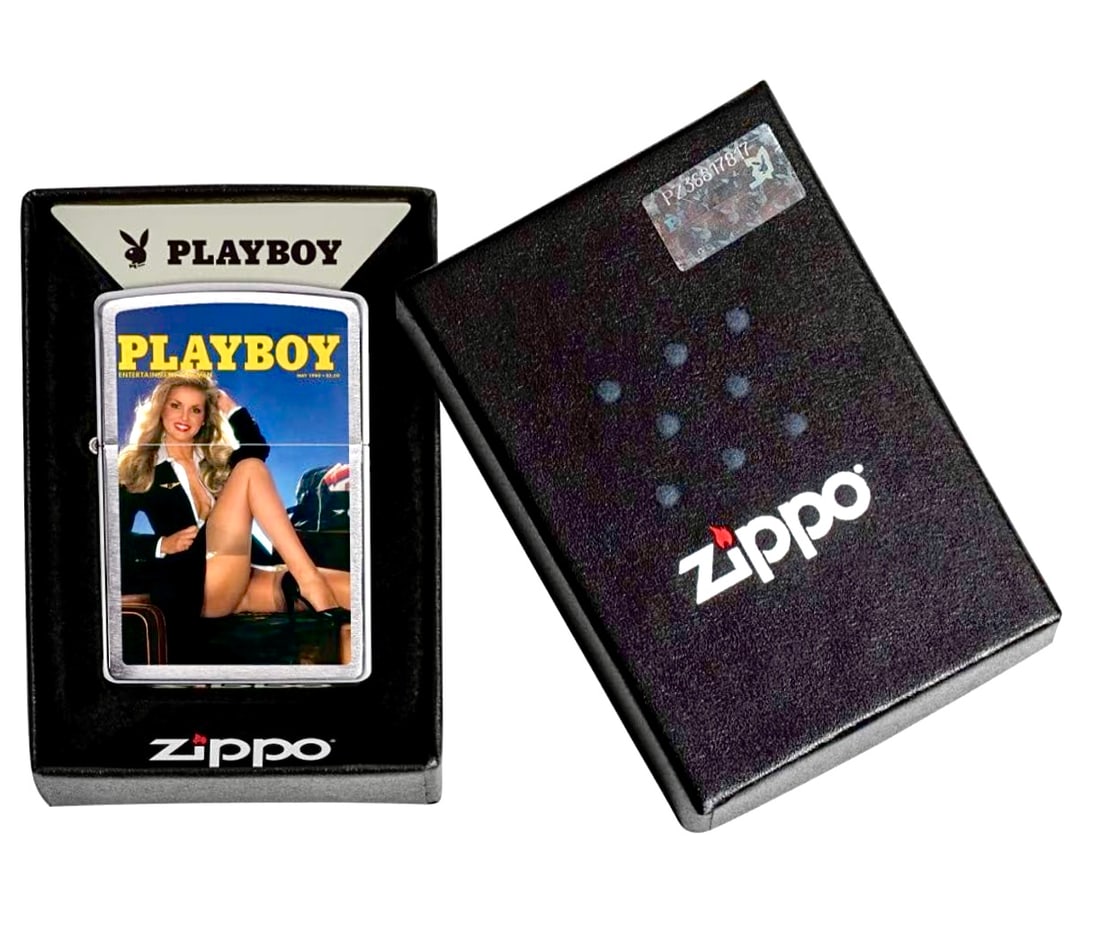 Authentic Never Used ZIPPO Playboy Risque Lighter with Original Box (1 of 3)