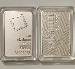 VALCAMBI SUISSE Mix Metals Platinum Novelty Bullion Bar