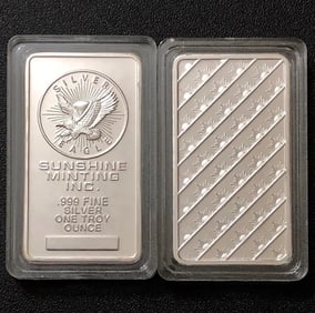 1oz SUNSHINE MINTING Encapsulated Clad Silver Bar