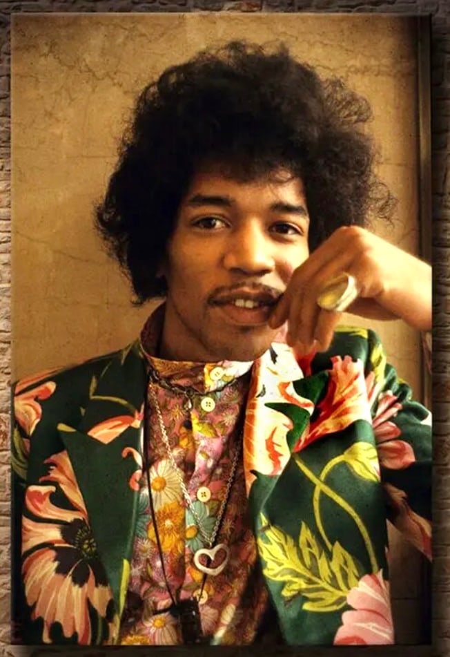 Awesome JIMI HENDRIX Canvas Art Print 16 by 24: This Canvas Art Print Measures Approximately 16 x 24 / Does Not Come Framed / Shipped out in a Mailing Tube