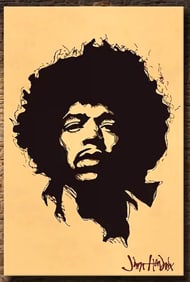 Awesome JIMI HENDRIX Canvas Art Print 16 by 24