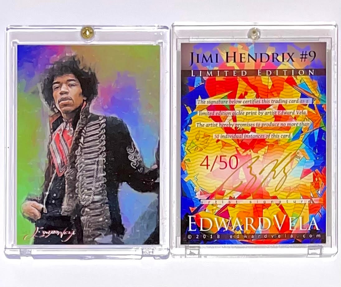 1 of 50 Artist Signed JIMI HENDRIX Giclee Art Card (1 of 1)