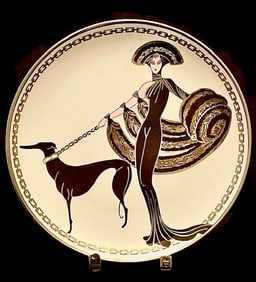 Signed ERTE Art Deco Limited Edition Fine Porcelain