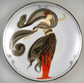 Signed ERTE Art Deco Limited Edition Fine Porcelain