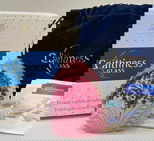 Etch Signed CAITHNESS Scotland Art Glass Paperweight
