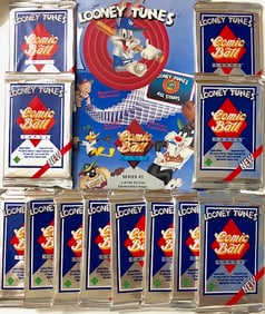 12 Sealed Foil Packs of Original Looney Tunes Trading Cards