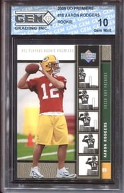 Gem Mint 10 AARON RODGERS 1 st  Rookie Football Card