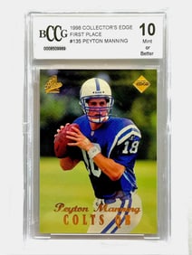Gem Mint 10 PEYTON MANNING Rookie Football Card