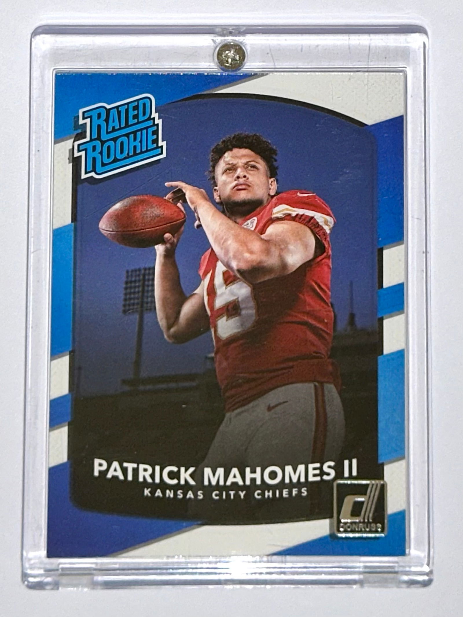 PATRICK MAHOMES Donruss Rated Rookie Football Card (1 of 2)
