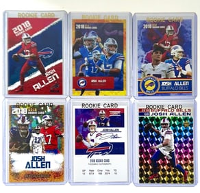 Lot of 6 JOSH ALLEN Rookie and Promo Football Cards