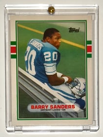 1989 Topps Traded BARRY SANDERS Rookie Football Card
