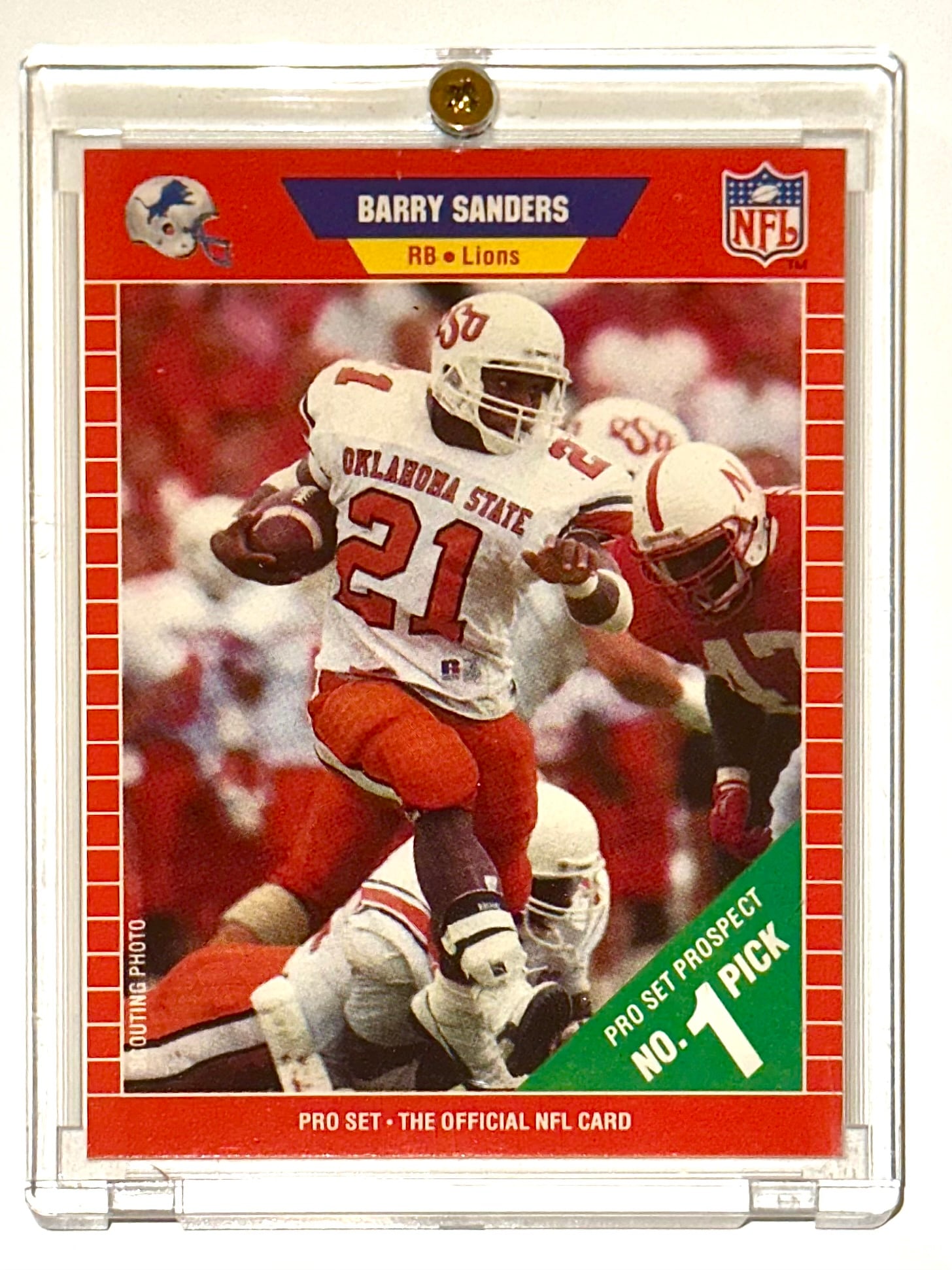 1989 Pro Set BARRY SANDERS Rookie Football Card: Beautiful Condition – Multiple Photos Posted