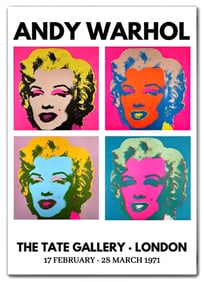 Andy Warhol 1971 London Gallery Art Exhibition Canvas Art Print