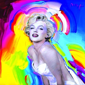 Marilyn Monroe Art on Canvas Print by Peter Max