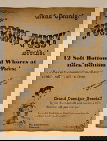 Old West The PURRING PUSSY Whorehouse Brothel Poster