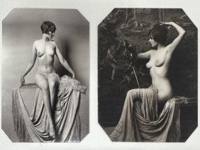 Lot of 2 Nouveau Erotica Brothel Cathouse Tin Type Photographs
