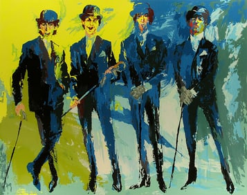 The BEATLES Print Art on Canvas by LeRoy Neiman