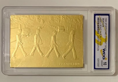 23k Gold Foil The BEATLES Embossed Album Cover Card