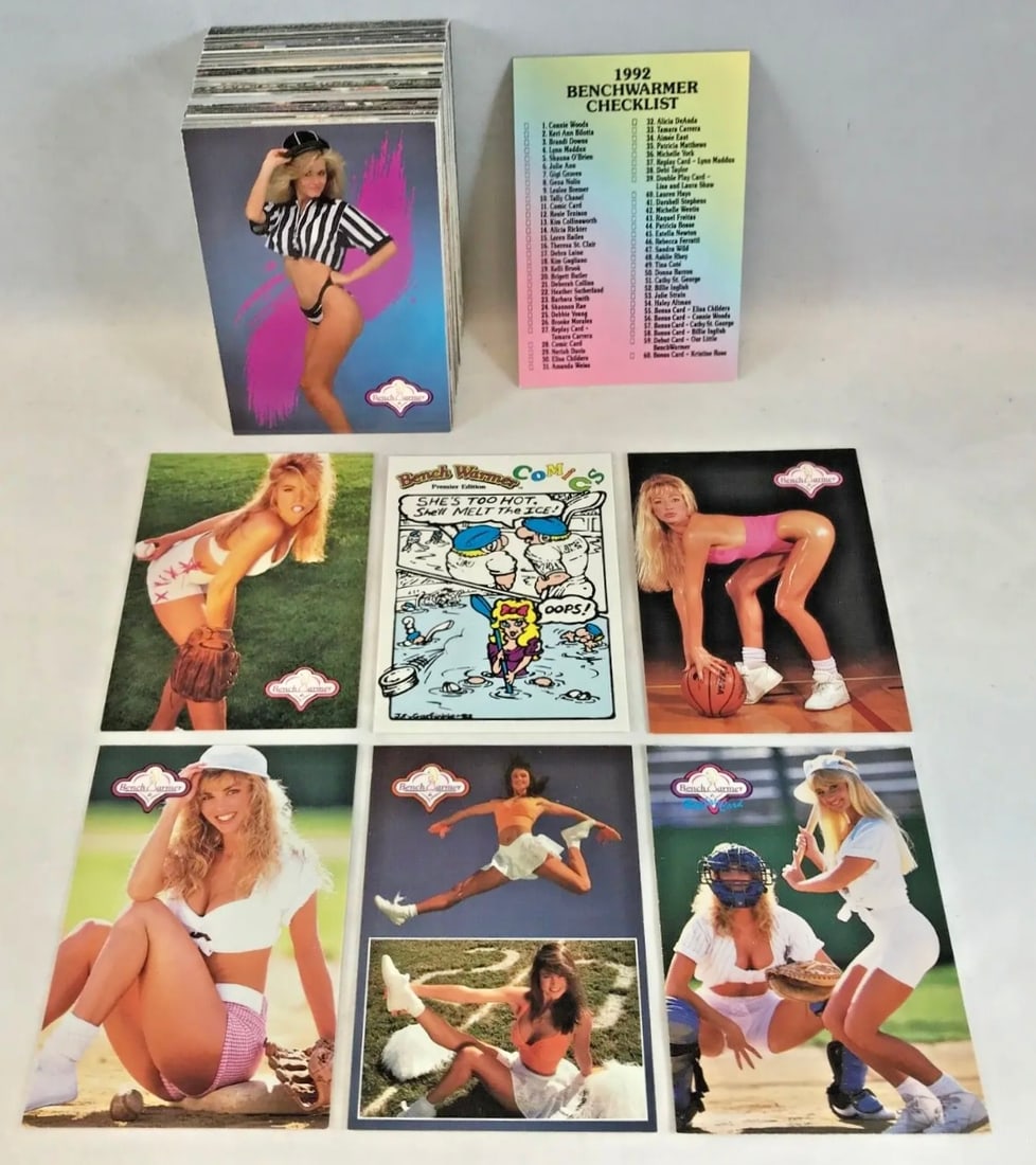 Complete Set Risque Bench Warmer Series 1 Trading Cards (1 of 2)