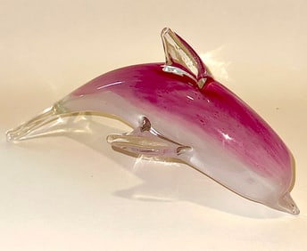 Awesome MURANO Art Glass Breaching Dolphin