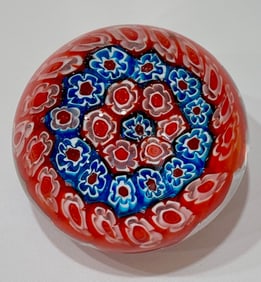 Large MURANO Millefiori Art Glass Paperweight