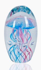 Awesome MURANO Art Glass Jellyfish Paperweight
