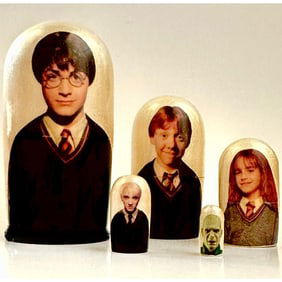 Rare HARRY POTTER Hand Painted Russian Nesting Dolls