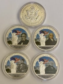 Lot of 4 Presidential Collection 1oz Silver Clad Coins