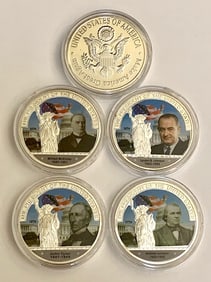 Lot of 4 Presidential Collection 1oz Silver Clad Coins