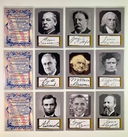 9 Presidential D. Gordon Studio Signed Portrait Cards/B