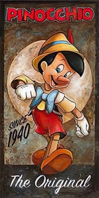 The Original DISNEY 1940 PINOCCHIO Canvas Art 12 x 24