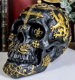 Knights of Templar Coat of Arms Royal Lion Saint George Skull