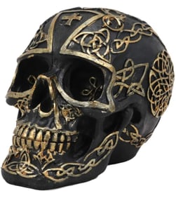 Awesome Templar Knights Celtic Trinity Crusader Cross Skull