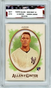 2017 Gem 10 Topps Allen and Ginter AARON JUDGE Rookie Baseball Card