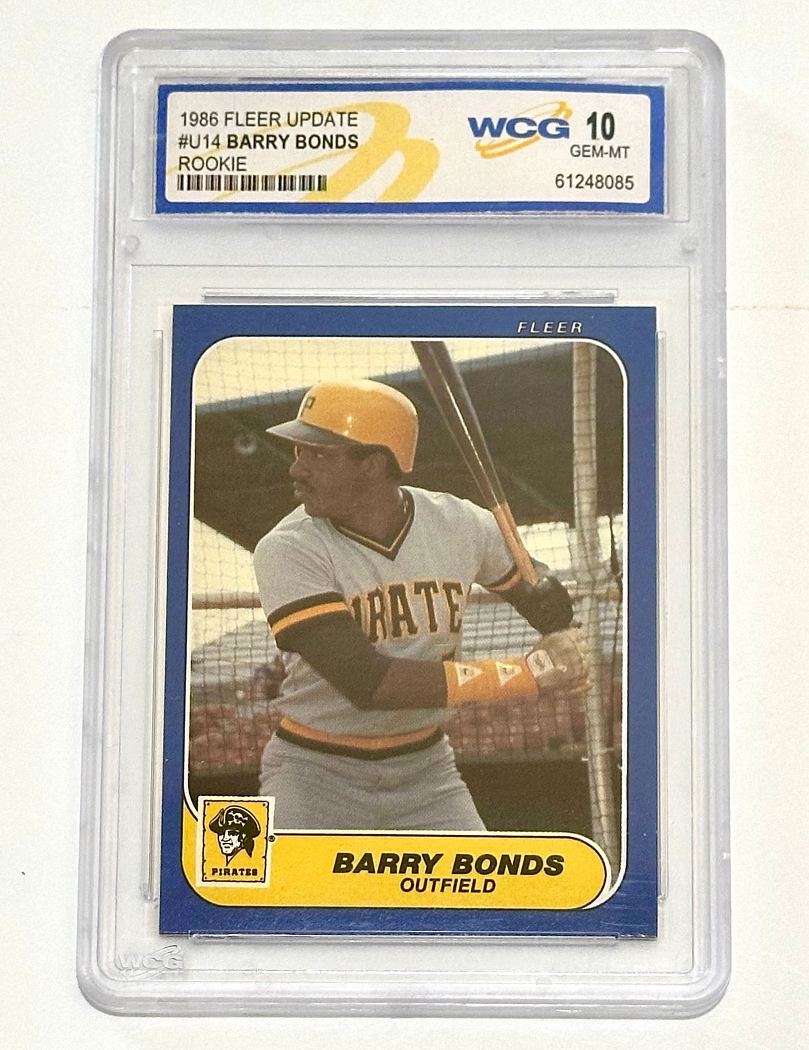 Gem Mint 10 BARRY BONDS 1986 Fleer Update Rookie Baseball Card (1 of 2)