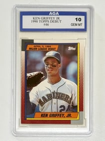 Gem Mint 10 KEN GRIFFEY Jr Topps Rookie MLB Debut Baseball Card