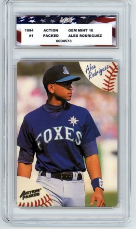Gem 10 ALEX RODRIGUEZ 1994 Action Packed Rookie Baseball Card