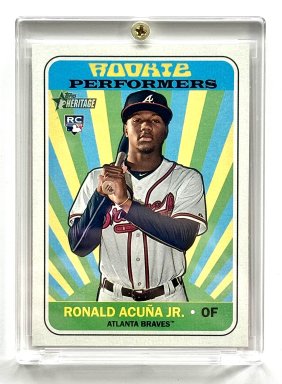 Ronald Acuna Jr Topps Heritage Rookie Baseball Card