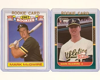 Lot of 2 MARK McGWIRE Rookie Baseball Cards